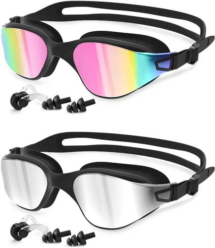 Vista 8 de MOXTOYU Swimming Goggles 2 Pack, Professional Anti Fog No Leaking UV Protection Swim Goggles for Women Men Adult Youth