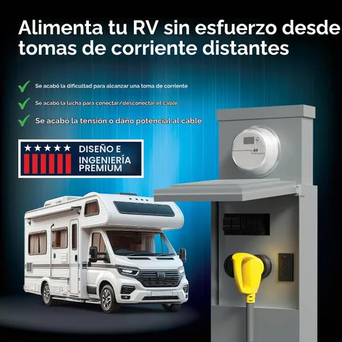 Vista 5 de Cable de alimentación eléctrica, de Camco, 55191, 25 pulgadas, de PowerGrip, con mango, 30 Amp