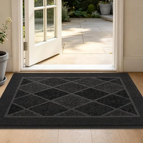 Vista 64 de BEQHAUSE - Tapete para puerta de 20 x 32 pulgadas, antideslizante, color beige