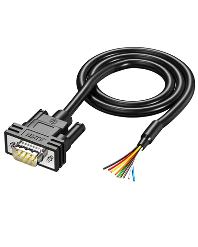 Vista 13 de Paquete de 4 conectores DB9 a extremo de cable desnudo D-SUB de 9 pines RS232 Serial Cable de extensión doble blindado, hembra a cables de 9