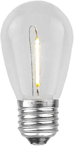 Vista 3 de Novelty Lights Tira de luces LED para patio al aire libre de 48 pies, color negro (Black Wire)