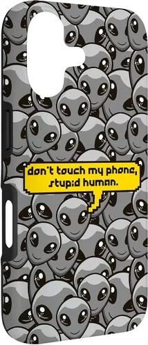 Vista 3 de Alien Dont Touch My Phone Stupid Human Funny Space Lover Case for iPhone 17