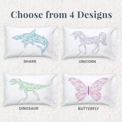 Vista 4 de Let's Make Memories Name Art - Funda de almohada, personalizada con nombre, hora de la siesta/hora de acostarse, mariposa