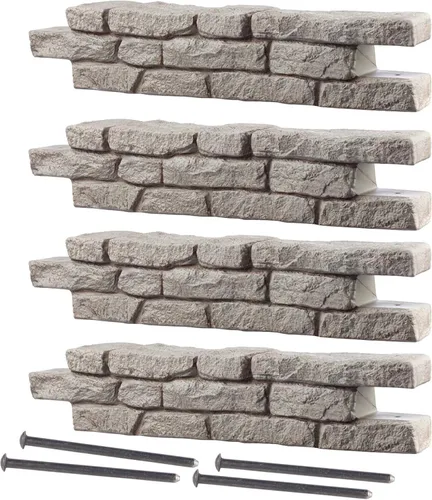 Vista 9 de RTS Home Accents Kit de cama de jardín elevada Rock Lock, cuadrado de 48 pulgadas