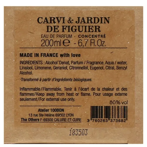 Vista 9 de 100BON Carvi & Jardin De Figuer - Fragancia picante de alcaravea e higo para mujeres y hombres - Fragancia orgánica energizante con una fragancia