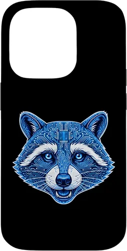 Vista 17 de Raccoon Electronic Computer Circuit CPU Art Case for iPhone 17