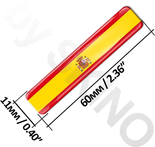 Vista 2 de 2 calcomanías de silicona con cúpula en 3D para casco F 21 de España con bandera nacional española