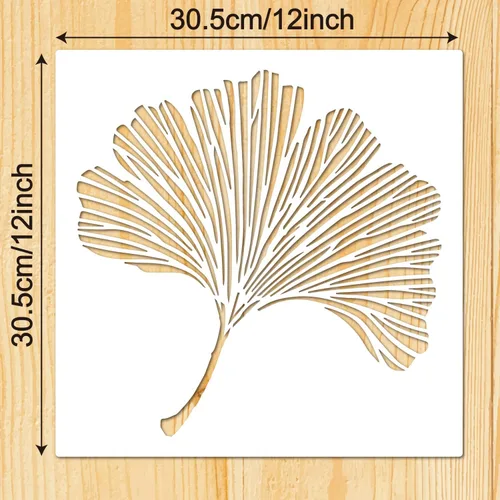 Vista 2 de Plantillas geométricas grandes de 12 pulgadas para manualidades, plantillas reutilizables de pintura de cara y pared para arte y decoración