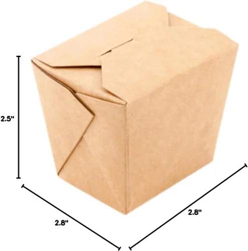 Vista 5 de Restaurantware Cajas chinas para llevar, paquete de 25 unidades, 8 onzas, resistentes a la grasa, recipientes de comida para llevar, desechables