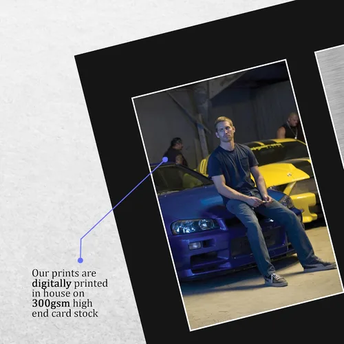 Vista 4 de HWC Trading Paul Walker Fast and Furious Regalos USL con autógrafo impreso para aficionados a recuerdos de películas - Tamaño carta de EE. UU