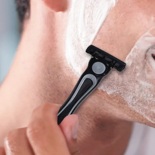 Vista 8 de BIC Flex 4 Sensitive Hybrid - Maquinilla de afeitar desechable de 4 hojas para hombre, 1 mango y 12 cartuchos