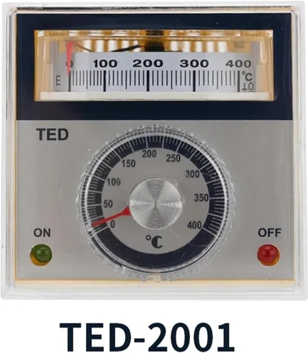 Vista 4 de TED-2001 TEL72-9001X Controlador de temperatura K Tipo E Tipo Digital Termostato puntero 400 Celsius 220VCA 2.835* 2.835 in (TED-2001 Tipo E)