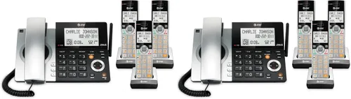Vista 19 de AT&T CL84107 DECT 6.0 Teléfono expandible con cable/inalámbrico con bloqueador de llamadas inteligente, negro/plata con 1 auricular