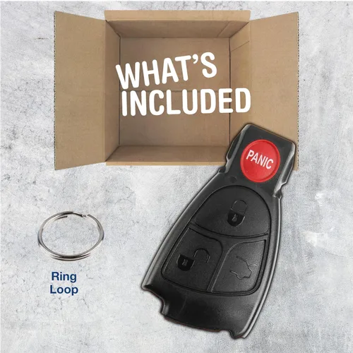Vista 2 de KeylessOption llavero para acceso remoto sin llave, con botón, clip de batería, para auto, para IYZ3312