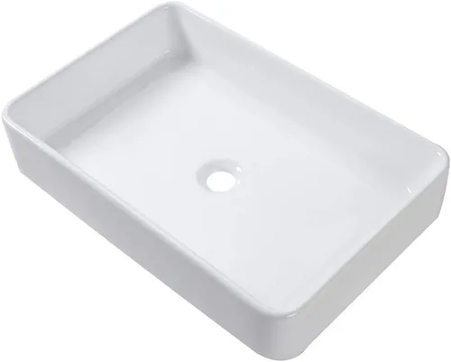 Vista 17 de Lordear Fregadero pequeño montado en la pared, fregadero de baño de esquina flotante para colgar en la pared, lavabo de cerámica blanca brillante