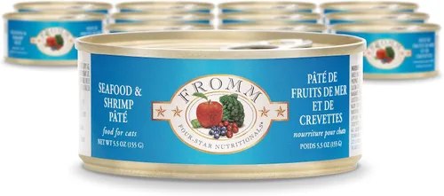 Vista 13 de Fromm Four-Star Nutritionals - Comida húmeda de primera calidad en paté de carne y venado para gatos, receta de carne de res, caja de (12) latas