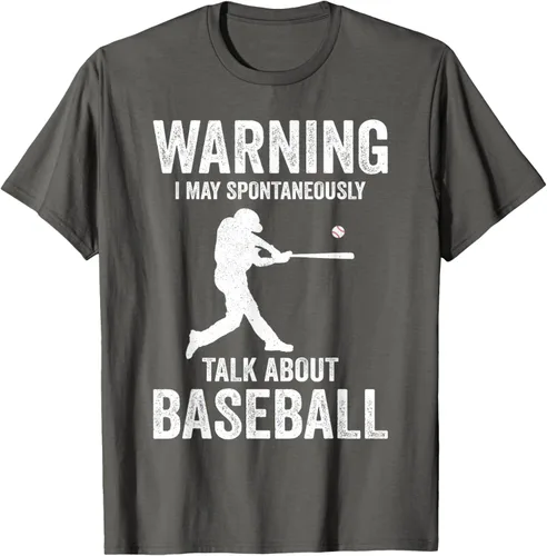 Vista 28 de Warning I May Talk About Baseball Player - Camiseta divertida de béisbol