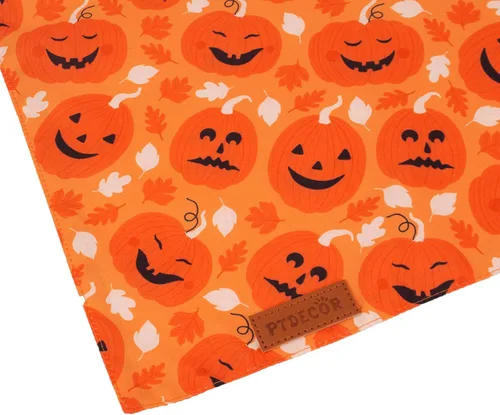 Vista 6 de PTDECOR Bandana de Halloween para perro, bufanda festiva reversible para mascotas, varios tamaños, bandanas triangulares de Halloween para cachorros