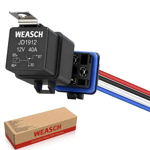 Vista 10 de Paquete de 2 relés impermeables SPST de 12 V 40 A de 4 pines y kit