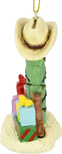Vista 7 de Tree Buddees Árbol de Navidad de cactus con botas de vaquero, sombreros de vaquero y adornos de regalos