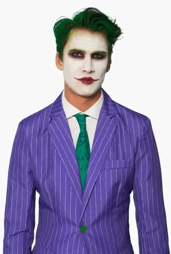 Vista 2 de SUITMEISTER Disfraz de Joker de Halloween para hombre, disfraz de fiesta de cosplay para adultos