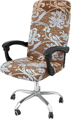 Vista 50 de Smiry fundas elásticas estampadas para silla de oficina de computadora, fundas universales para sillas giratorias de escritorio, extraíbles