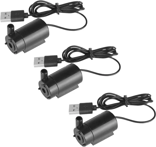 Vista 8 de 4 piezas DC 3-5V Micro Bomba de Agua Sumergible Mini con 2 piezas de Tubo de Vinilo Transparente Tubo de PVC Flexible (1M) para Acuarios Tanque