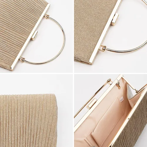 Vista 5 de Zlybola Monederos y bolsos de mano de noche bolsos cruzados clásicos para boda fiesta bolso de hombro para mujer