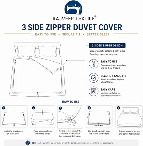 Vista 4 de Juego de cama de 5 piezas, 100% algodón egipcio de 600 hilos, fundas de almohada y sábana bajera con bolsillo extra profundo, ropa de cama suave