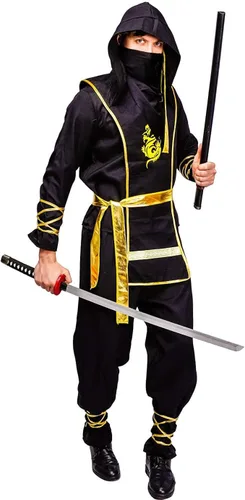 Vista 6 de Disfraz de Ninja Golden Dragon para hombre