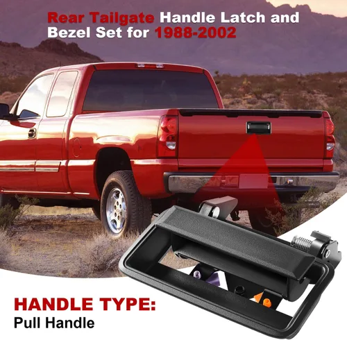 Vista 7 de FAERSI Pestillo de metal para puerta trasera con bisel compatible con Chevrolet Chevy GMC Truck C1500 C2500 C3500 K1500 K2500 K2500 K3500, Repalces#
