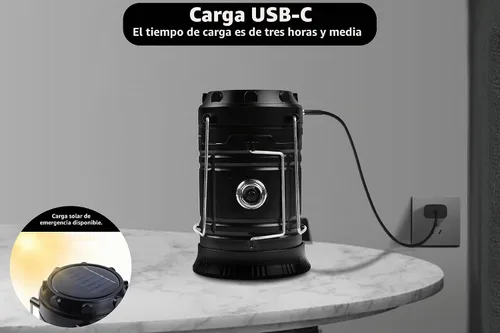 Vista 6 de KunHe Paquete de 12 Linternas LED de Camping Plegables Portátiles de 1800mAh Ligeras Impermeables Recargables por USB Kits de Linternas LED