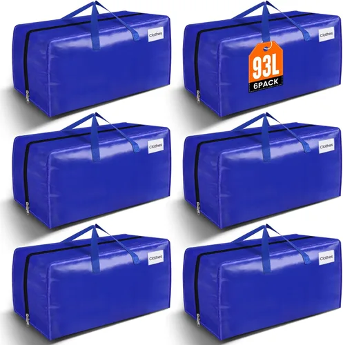Vista 10 de BlissTotes Bolsas de mudanza, suministros de mudanza resistentes y bolsas de almacenamiento, bolsas de embalaje extragrandes, cajas con bolsillos