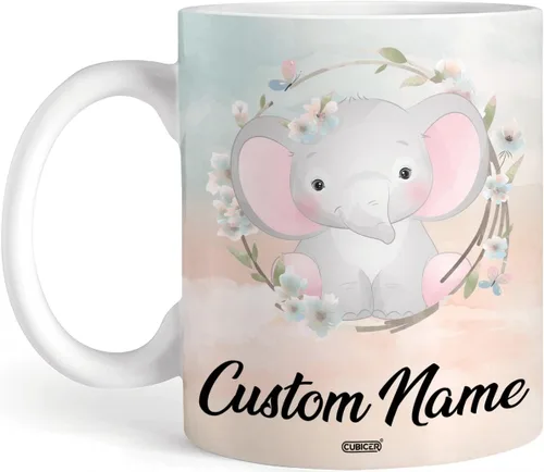 Vista 19 de CUBICER Tazas de café personalizadas con nombre personalizado, tazas de cerámica blanca, regalos de Navidad de vidrio para niños, mujeres, adultos