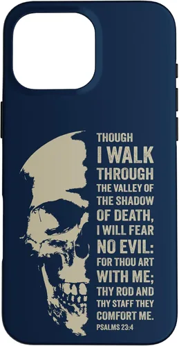 Vista 19 de Psalms 23:4 Though I Walk Through The Valley - Funda bíblica cristiana para iPhone 16