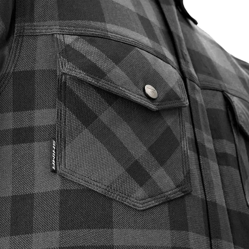Vista 16 de SHIMA RENEGADE MEN 2 Camisa de motocicleta para hombre – Chaqueta de franela de motociclista a cuadros blindados con fibra QL – Aramida y capa