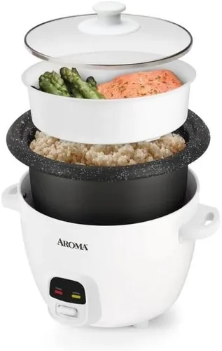 Vista 2 de Olla arrocera de 20 tazas (cocidas), olla para cereales y vaporera de alimentos