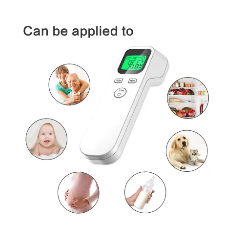 Vista 4 de Termómetro de frente para adultos y niños, termómetro digital infrarrojo sin tacto, pistola de temperatura, lectura instantánea precisa y alarma
