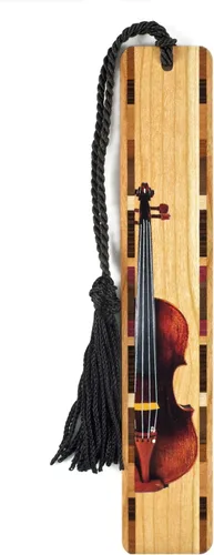 Vista 6 de Marcador de madera grabado, instrumento musical, clarinete, madera, también disponible con personalización, fabricado en Estados Unidos