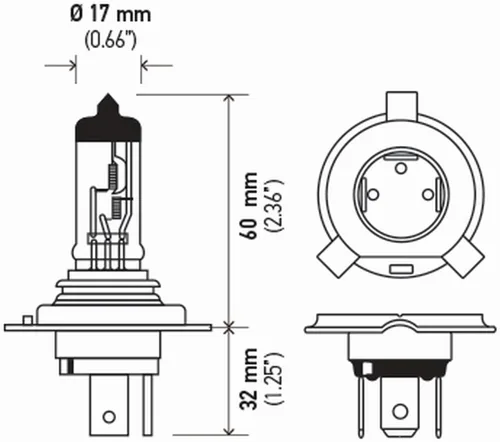 Vista 3 de HELLA H4 130/90WTB Bombillas de alto vataje, 12V