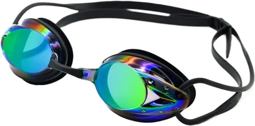 Vista 2 de Compatible For Adult-sized Anti-fog High-definition Waterproof Professional Competition Electroplated Swimming Goggles