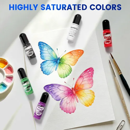 Vista 3 de Alcohol Ink - 54 Colors Alcohol Ink Set, Quick Dry Acrylic Drawing Inks