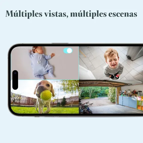 Vista 7 de Sense-U Monitor de bebé con batería, cámara de seguridad inteligente, uso en interiores y exteriores, detección de respiración AI, monitor de video