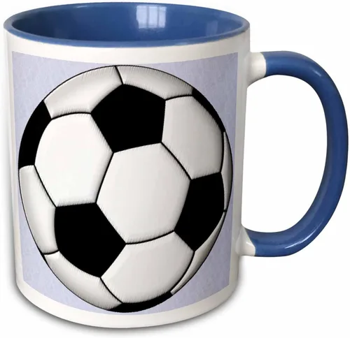Vista 11 de 3dRose Soccer Ball Champ - Taza negra de dos tonos (11 oz)