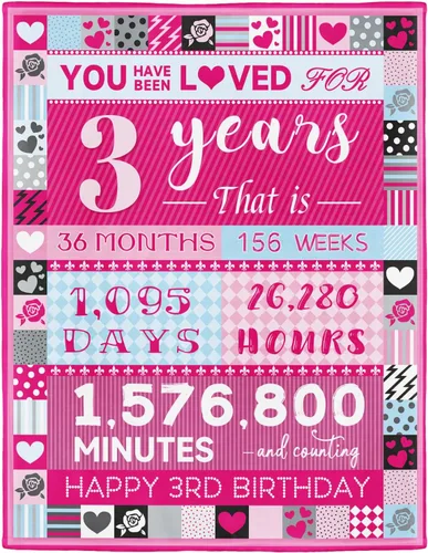 Vista 14 de YISUMEI Pink Love Rose Elements - Manta de cumpleaños para niña de 2 años, 50 x 60 pulgadas, moderna, multiusos, lavable a máquina