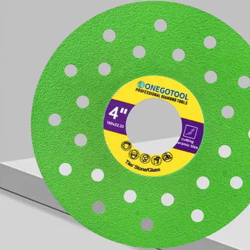 Vista 4 de Hoja de Sierra de Diamante Cortadora de Azulejos de 4 Pulgadas para Amoladora Angular Porcelana Cerámica Vidrio Mármol Herramientas de Corte Disco