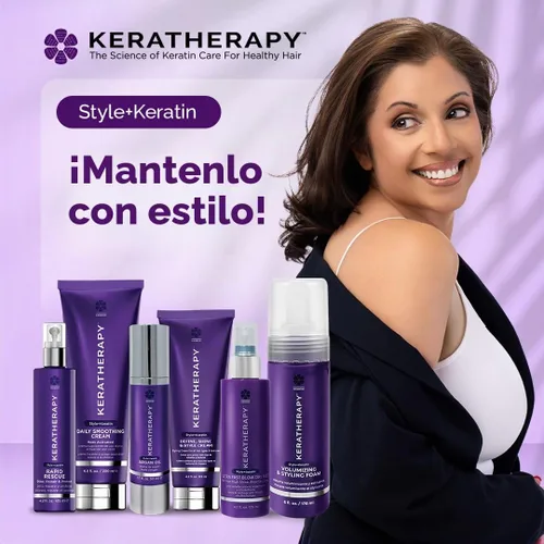 Vista 9 de KERATHERAPY Espuma nutritiva voluminizadora con infusión de queratina, 6 onzas líquidas, 6 fl oz / 178 ml, espuma para peinar el cabello con aceite