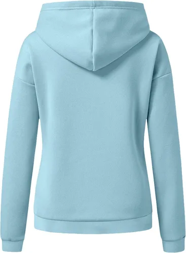 Vista 4 de DOLKFU Women Oversized Long Sleeve Hoodies Solid Color Drawstraing Hooded Pullover 2023 Fall Fashion Sweatshirts