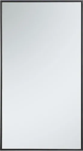 Vista 34 de Elegant Decor Monet - Espejo rectangular con marco de metal (60 x 18 pulgadas), color negro