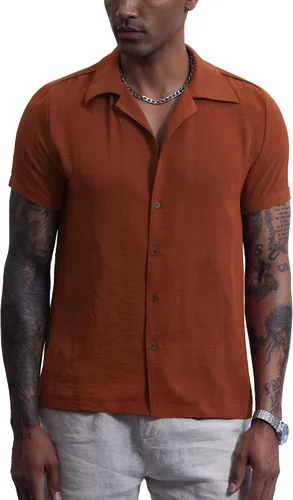 Vista 7 de Arvilhill Camisa cubana casual de verano para hombre
